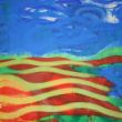 Dutch landscape behind the sand dunes, acryl on canvas, 2,14 x 2,20 m &copy; Janet Blanken 2010