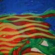 Landschap achter de duinen, acryl op doek, 2,14m breed x 2,20 hoog, &copy; Janet Blanken 2010