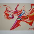Sensitive 1,60 x 1,90 m acryl on canvas &copy; Janet Blanken 2009